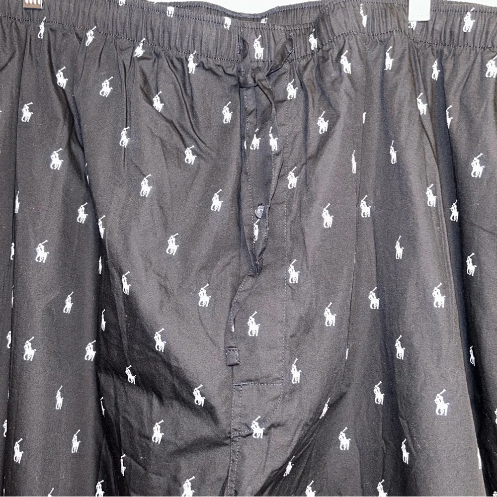 Polo Ralph Lauren Sleepwear Black Allover Pony PJ Bottoms‎ Size 3XT